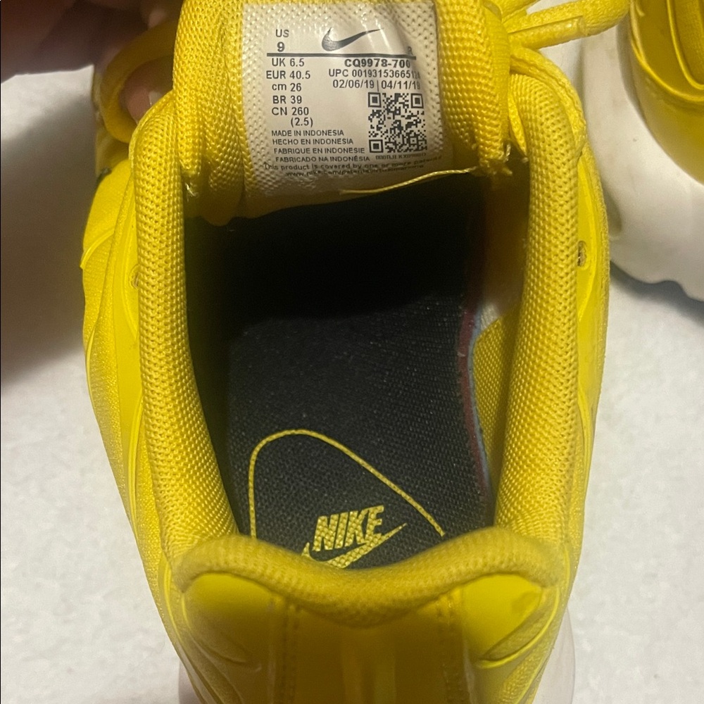 Women’s Nike Air Max Plus Yellow and White - Picture 5 of 5
